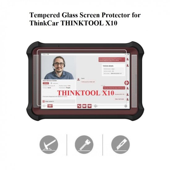Tempered Glass Screen Protector Cover for THINKTOOL X10 X10S - Click Image to Close